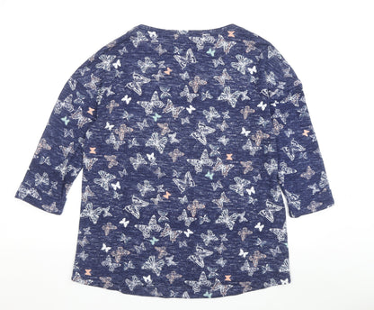 Womens UK Size 12 Marks and Spencer Blue Basic Blouse