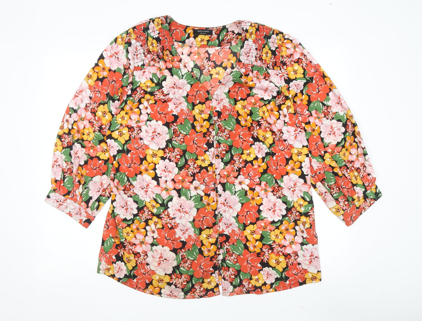 Womens UK Size 12 JD Williams Multicoloured Tunic Blouse