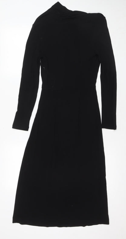 & Other Stories Women's Black Bodycon Midi Dress Size 8
