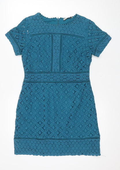 Oasis Women Blue Dress Regular Size 8