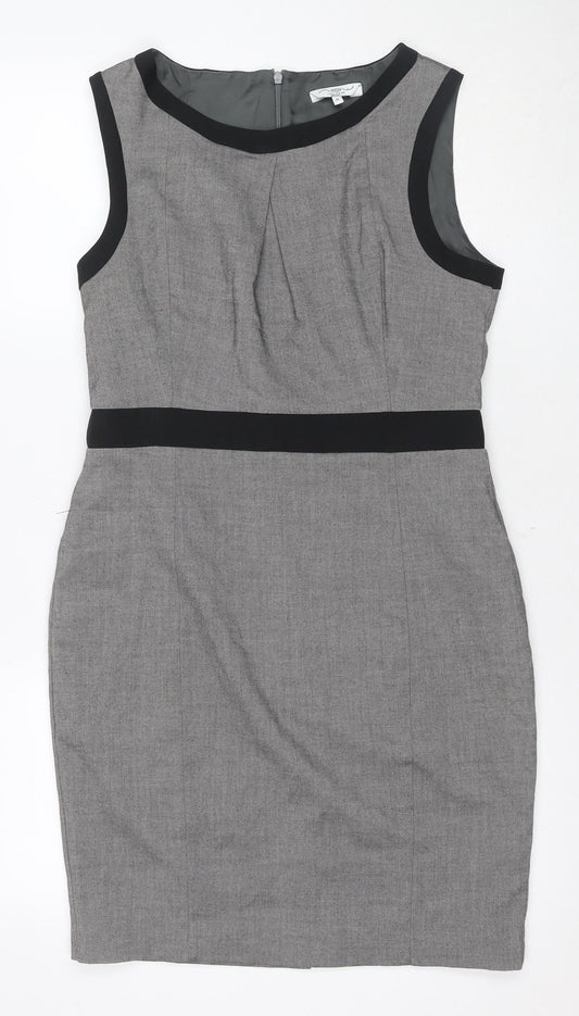 New Look Women's Grey Sheath Dress in Size 14