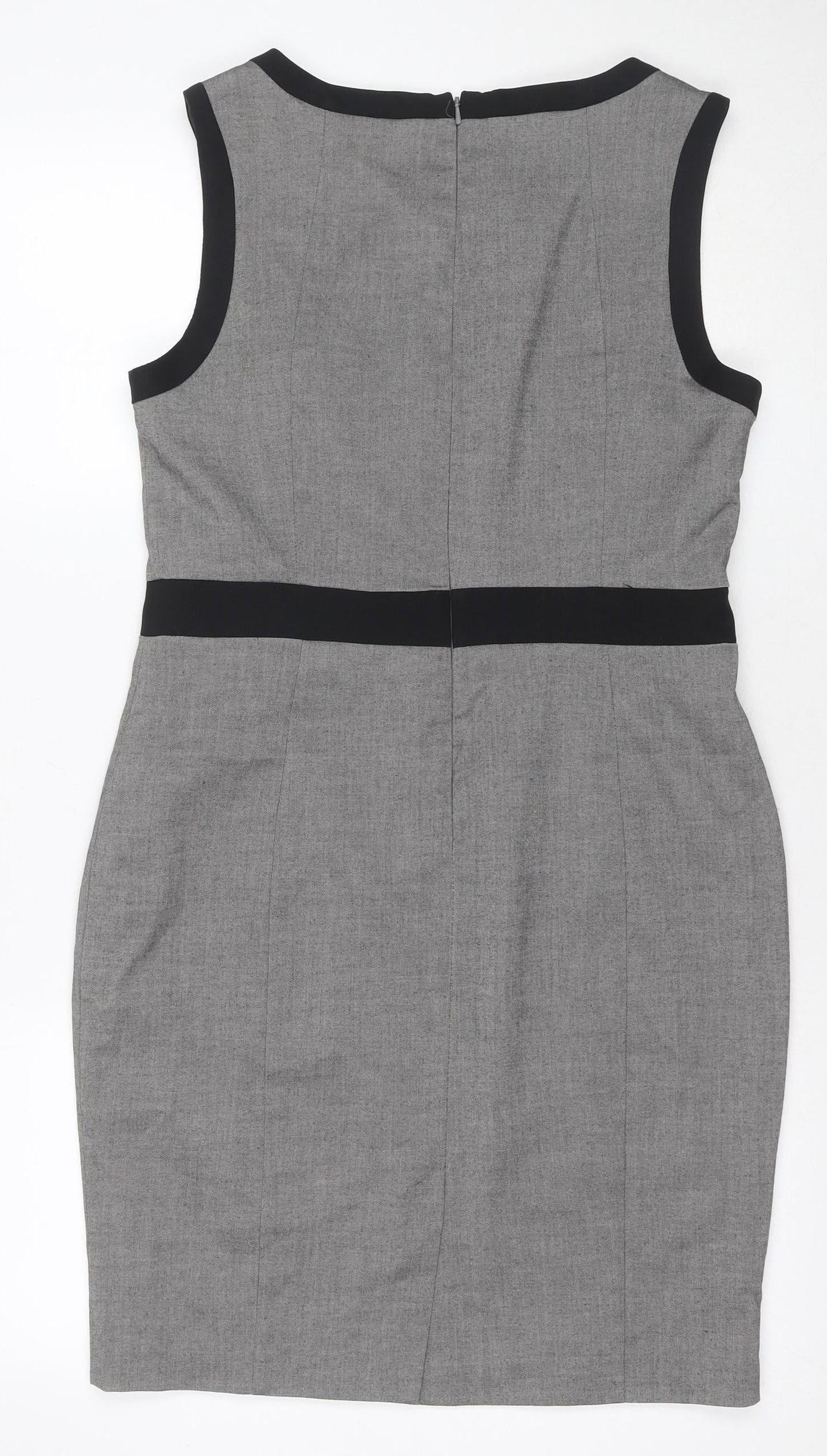 New Look Women's Grey Sheath Dress in Size 14