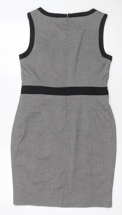 New Look Women's Grey Sheath Dress in Size 14