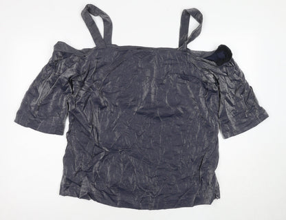 Next Women's Grey Off Shoulder Top, Size 18