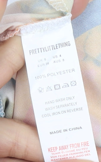 PrettyLittleThing Women's Multicolour Size 8 Dress