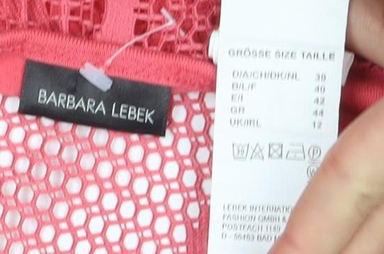 Barbara Lebek Women’s Pink Mesh Top Size 12
