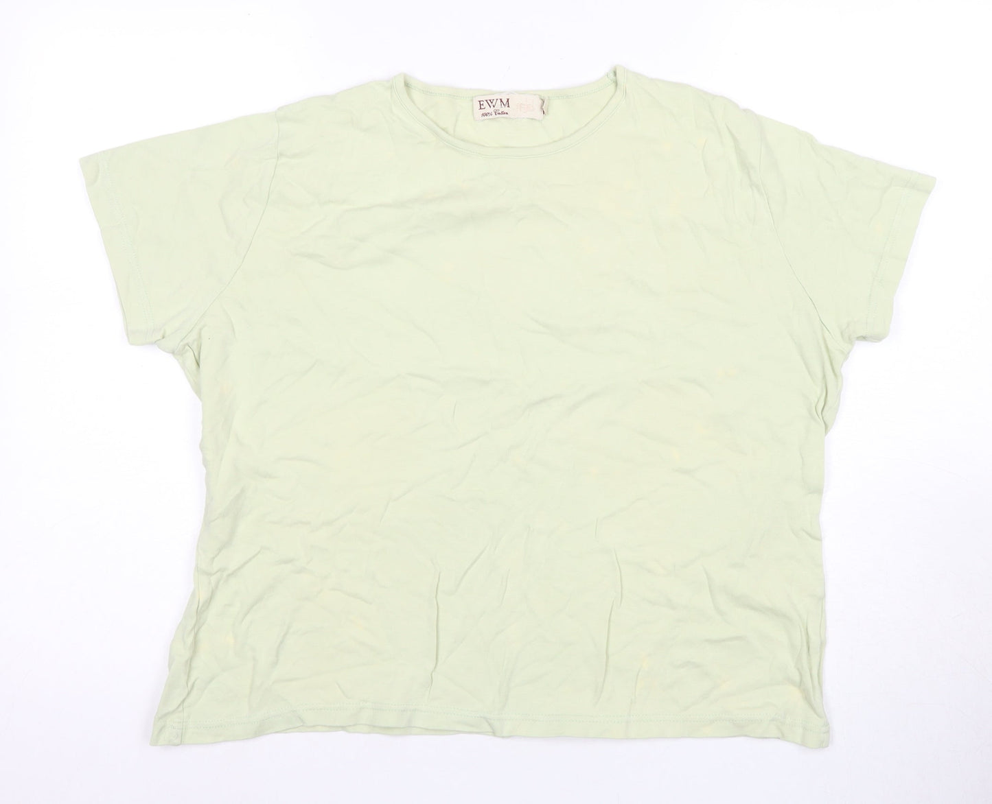 EWM Women's Green T-Shirt L Basic Casual