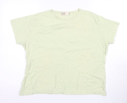 EWM Women's Green T-Shirt L Basic Casual