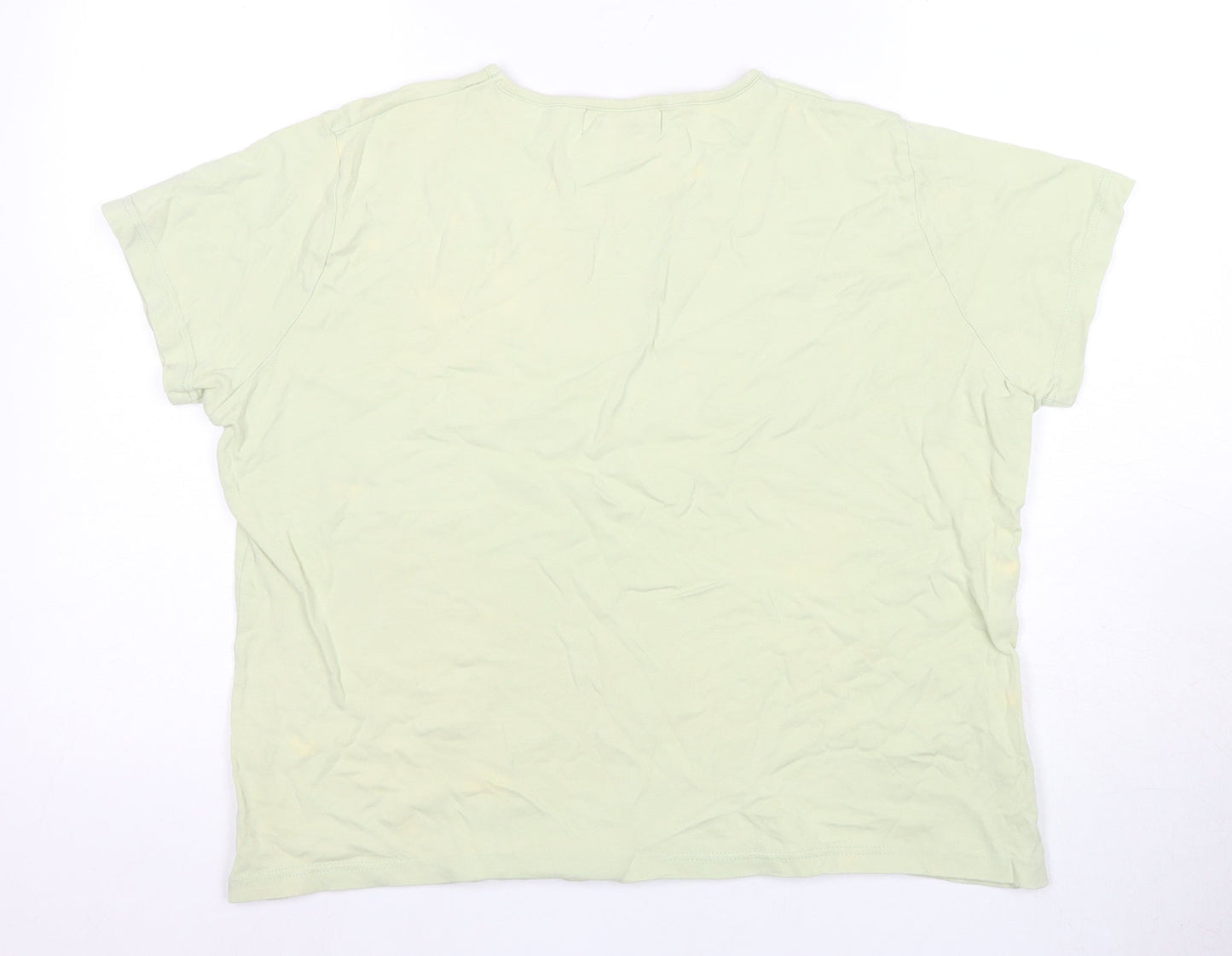 EWM Women's Green T-Shirt L Basic Casual