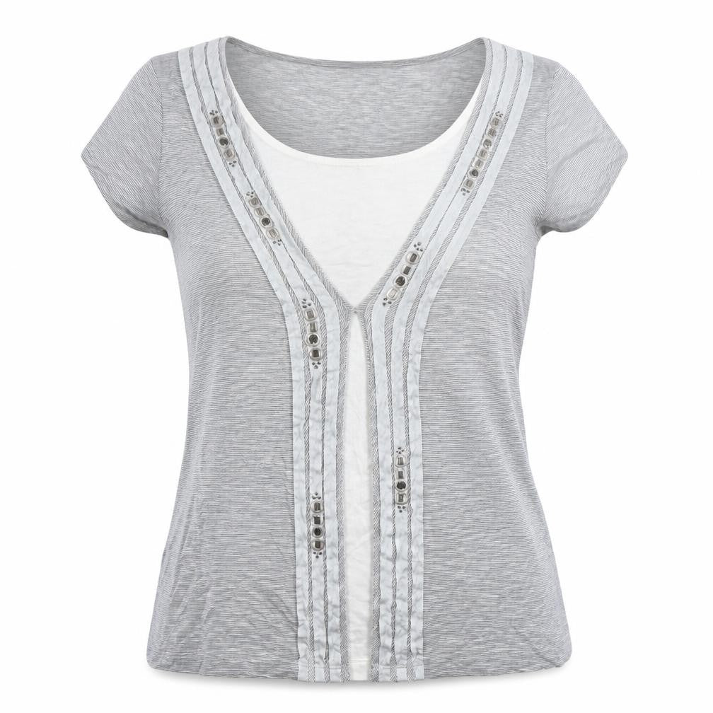 Womens UK Size 16 Marks and Spencer Grey Basic T-Shirt