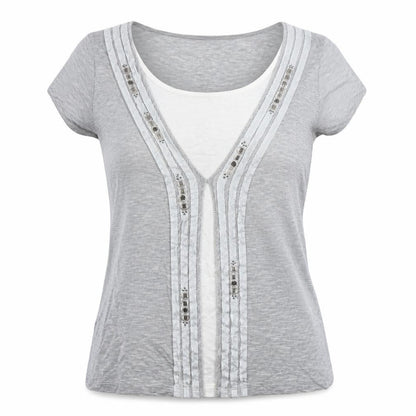 Womens UK Size 16 Marks and Spencer Grey Basic T-Shirt
