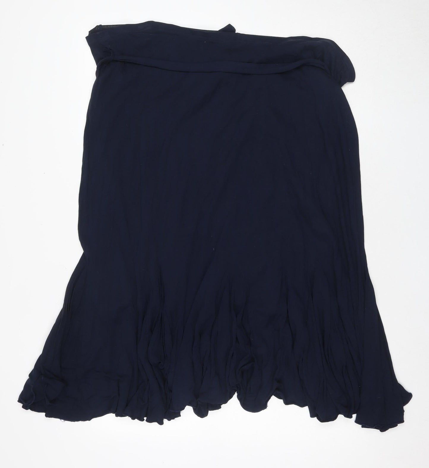 M&Co Women's Plus Size Blue Flare Skirt