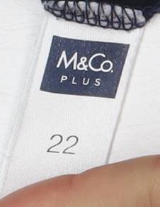 M&Co Women's Plus Size Blue Flare Skirt