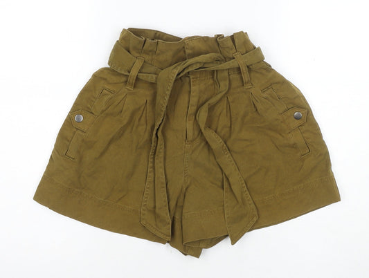 Topshop Women’s Brown Paperbag Shorts Size 8