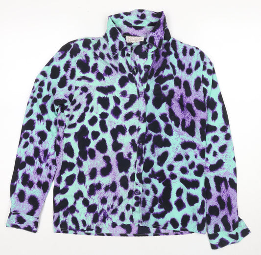 Womens UK Size 8 Dancing Leopard Multicoloured  Button-Up