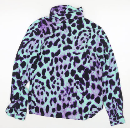 Womens UK Size 8 Dancing Leopard Multicoloured  Button-Up