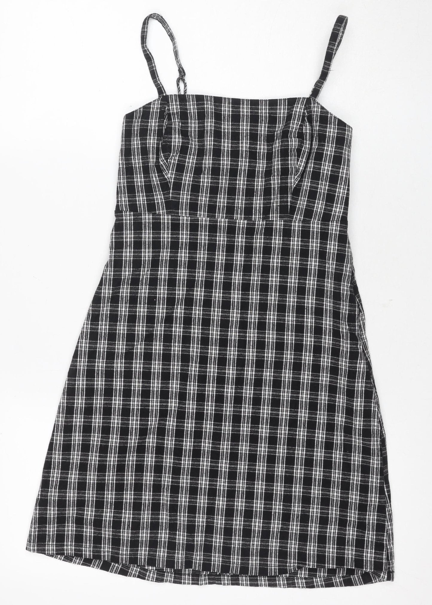 Hollister Women's Black XS Plaid Strappy Dress