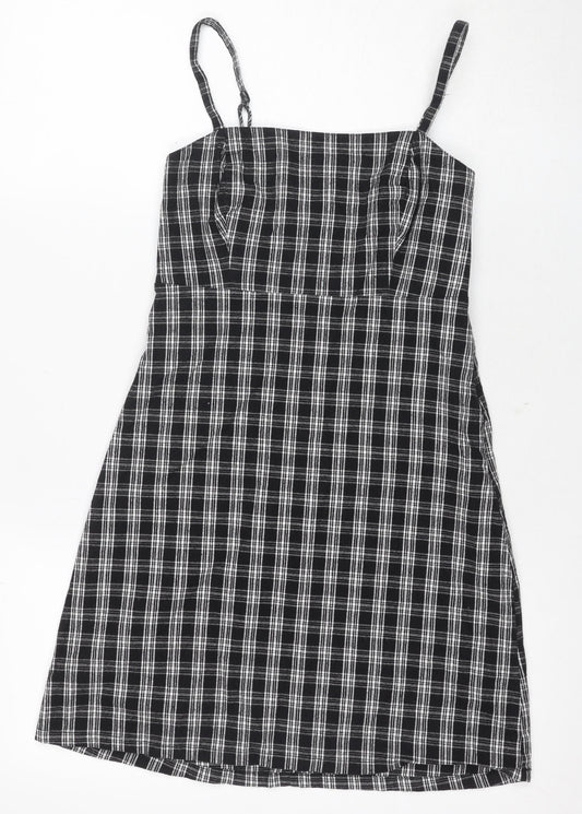 Hollister Women's Black XS Plaid Strappy Dress