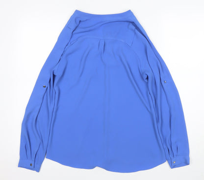 Womens UK Size 8 Oasis Blue Basic Blouse