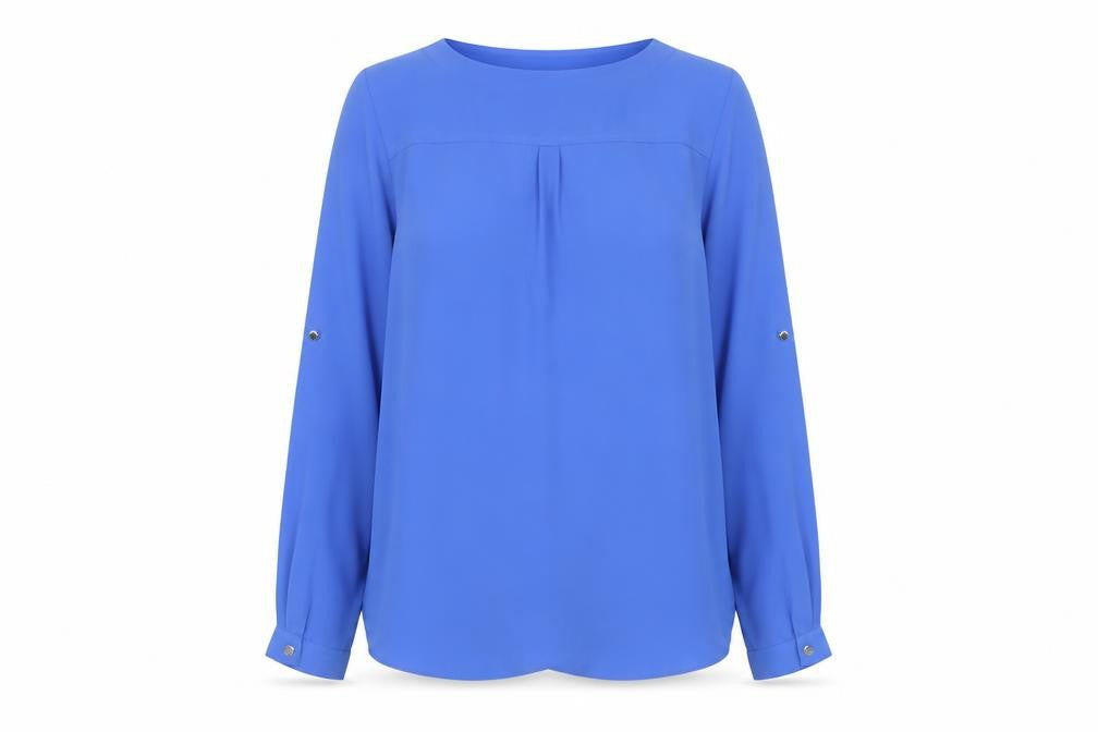 Womens UK Size 8 Oasis Blue Basic Blouse