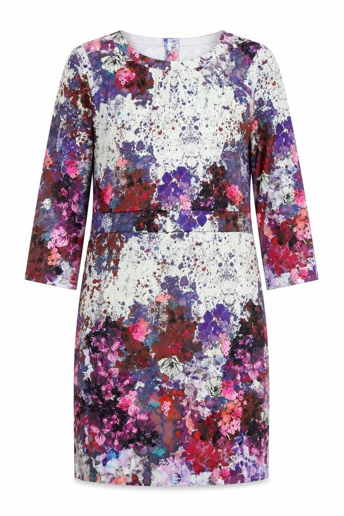 H&M Women's Multicoloured Floral Shift Dress Size 14