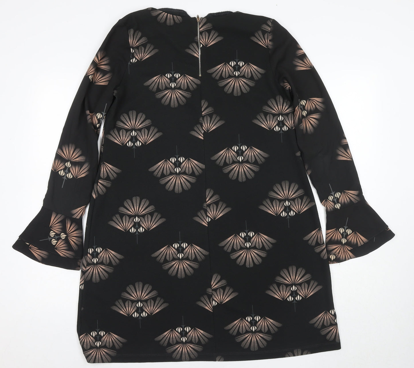 Next Women's Black Geometric Dress - Size 12