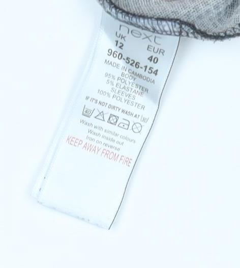 Next Women's Black Geometric Dress - Size 12