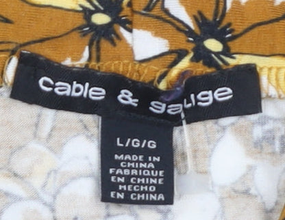 Womens UK Size L Cable & Gauge Multicoloured  Tank
