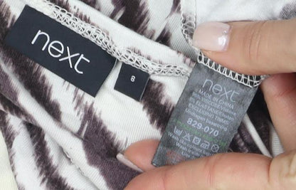 Next Women's Brown Animal Print Dress Size 8