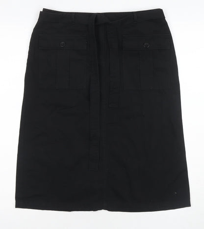 Womens UK Size 10 Essentials Straight & Pencil Canvas Skirt