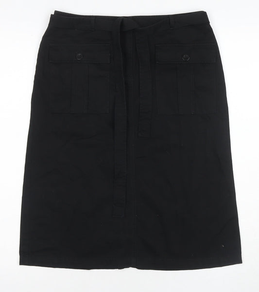 Womens UK Size 10 Essentials Straight & Pencil Canvas Skirt