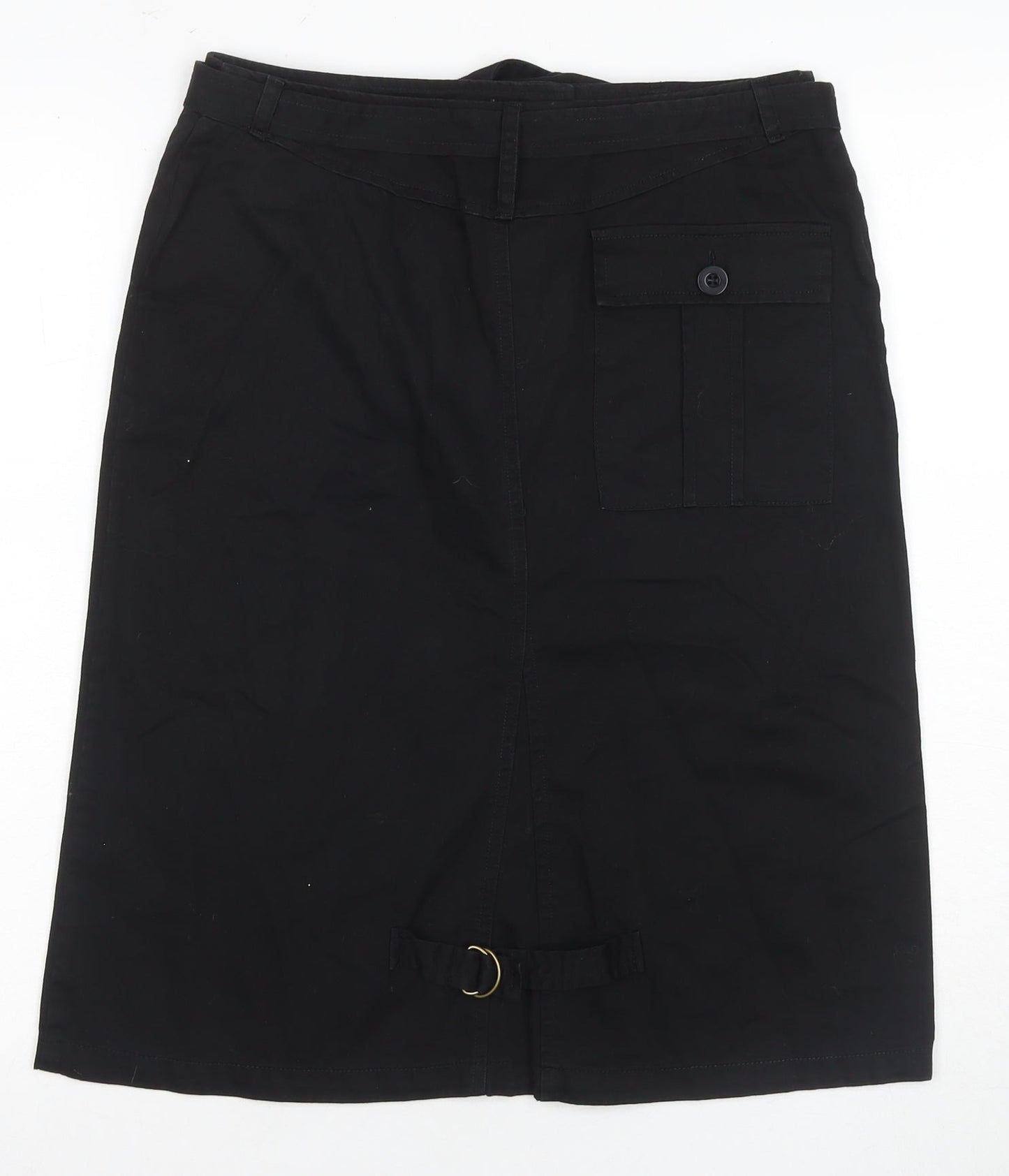 Womens UK Size 10 Essentials Straight & Pencil Canvas Skirt