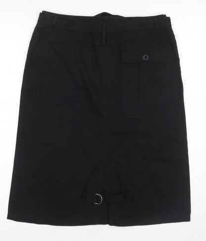 Womens UK Size 10 Essentials Straight & Pencil Canvas Skirt