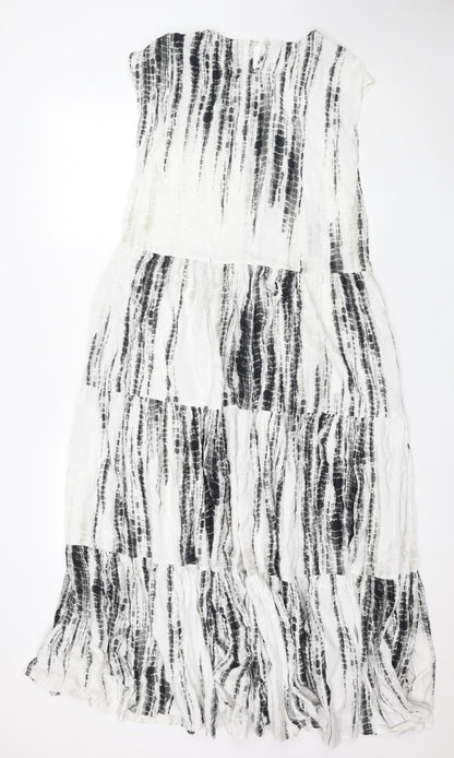 NEXT Women's White Dress Size 10 Sleeveless Viscose