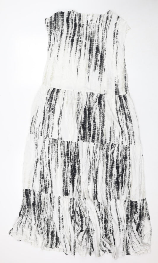 NEXT Women's White Dress Size 10 Sleeveless Viscose