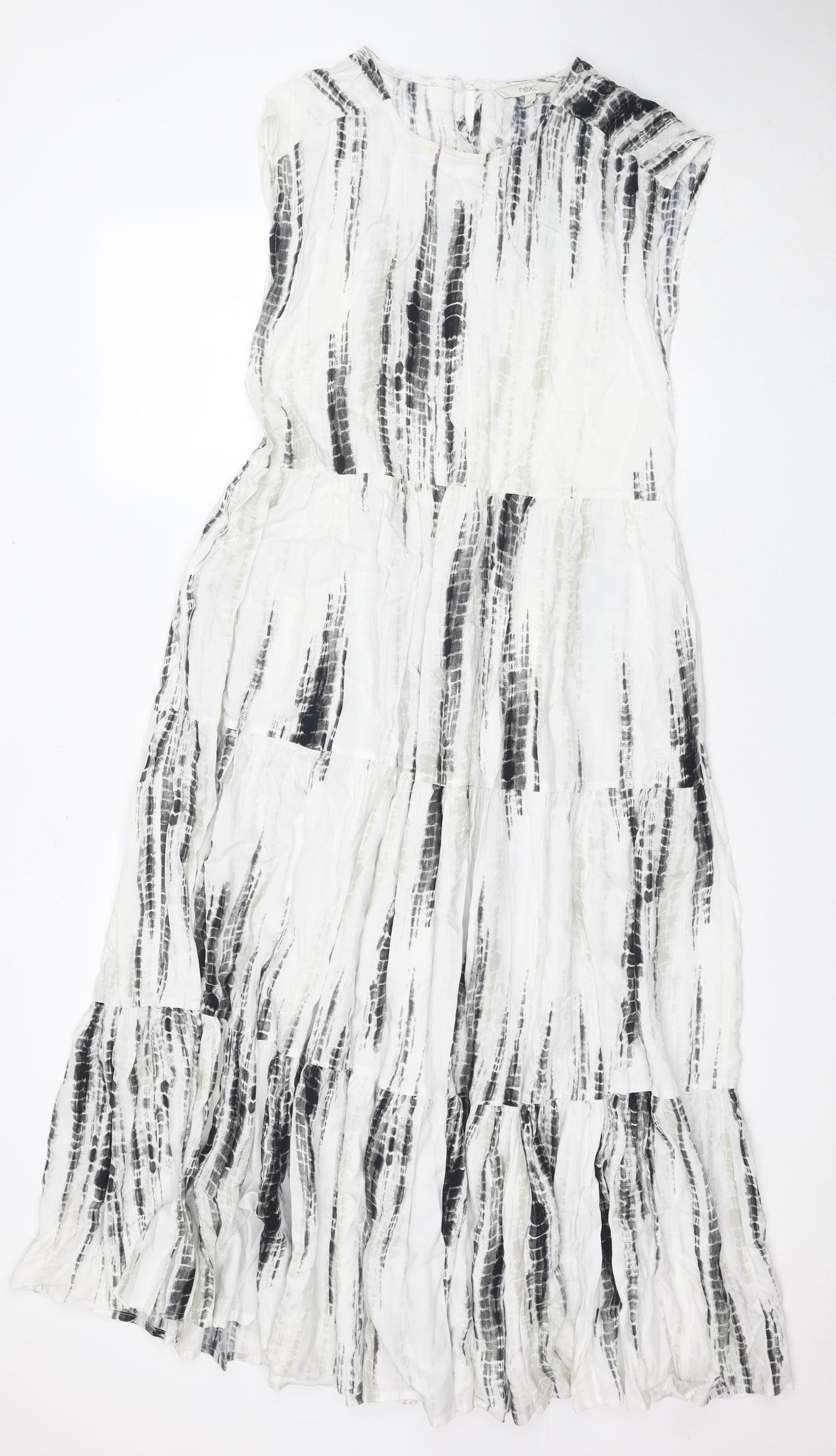 NEXT Women's White Dress Size 10 Sleeveless Viscose