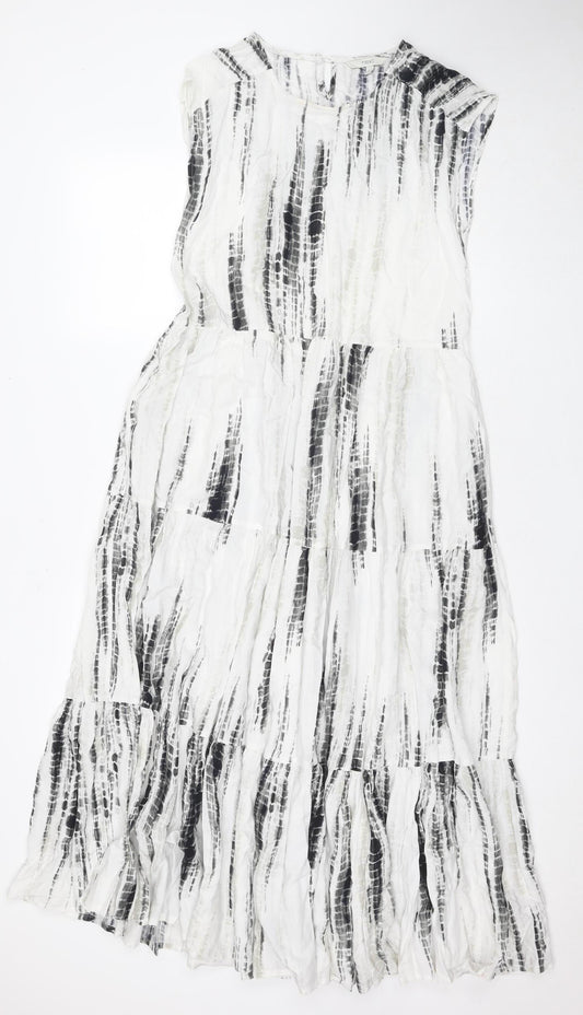 NEXT Women's White Dress Size 10 Sleeveless Viscose