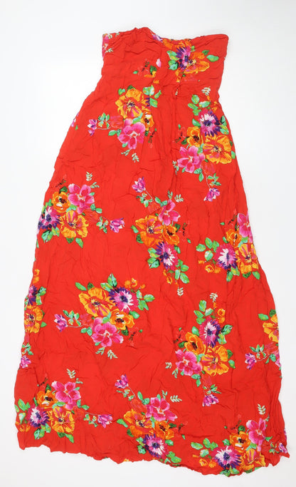 Next Women's Red Floral Dress Size 12