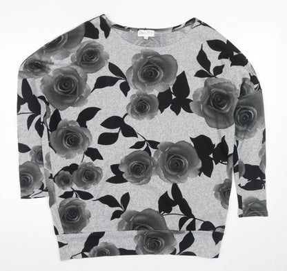 Womens UK Size 10 Apricot Multicoloured Jersey T-Shirt