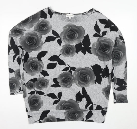 Womens UK Size 10 Apricot Multicoloured Jersey T-Shirt