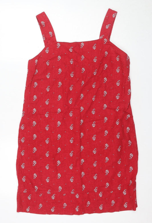 Next Women's Red Floral Slip Dress, Size 10