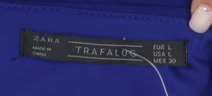 Zara Women's Blue Sleeveless Jumpsuit Size 12