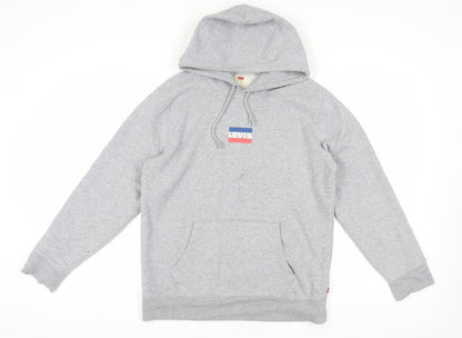 Mens UK Size M Levi's Grey Pullover Hoodie