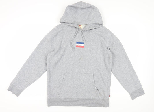 Mens UK Size M Levi's Grey Pullover Hoodie