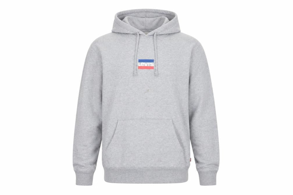 Mens UK Size M Levi's Grey Pullover Hoodie