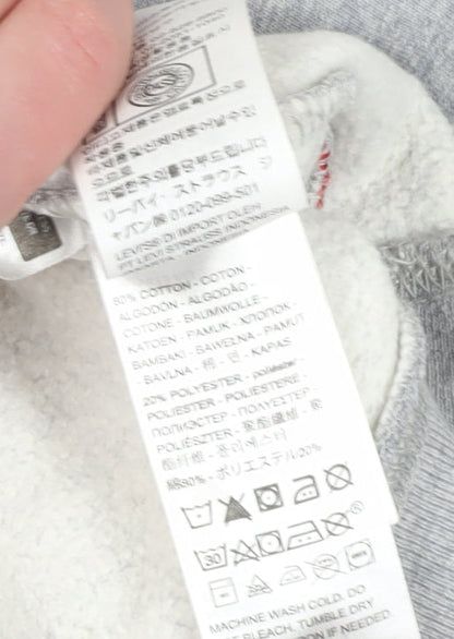 Mens UK Size M Levi's Grey Pullover Hoodie