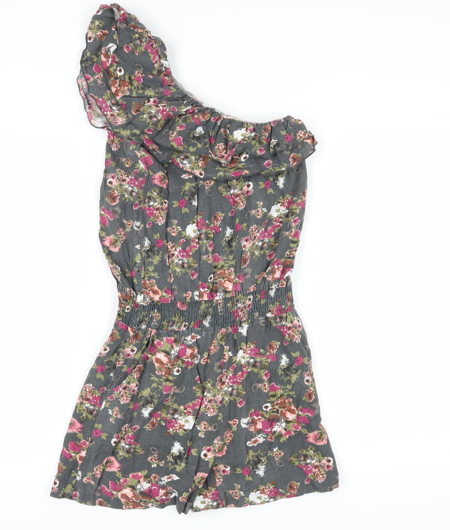Next Women's Multicoloured Floral Cotton Playsuit S
