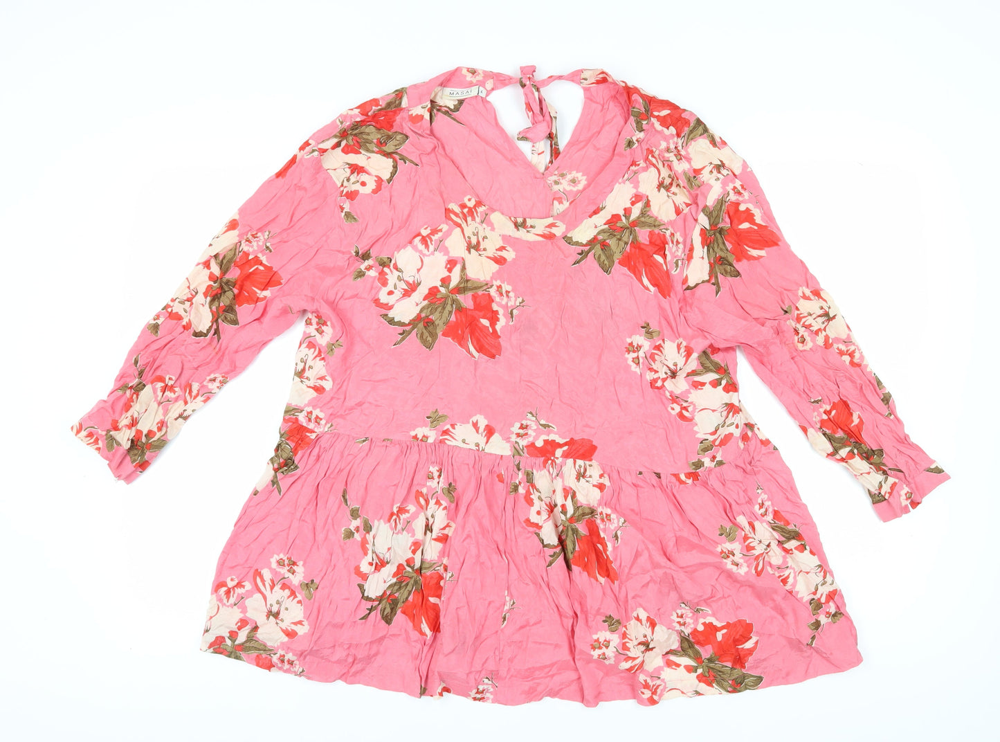 Womens UK Size L Masai Pink Tunic Blouse