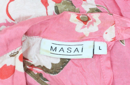 Womens UK Size L Masai Pink Tunic Blouse
