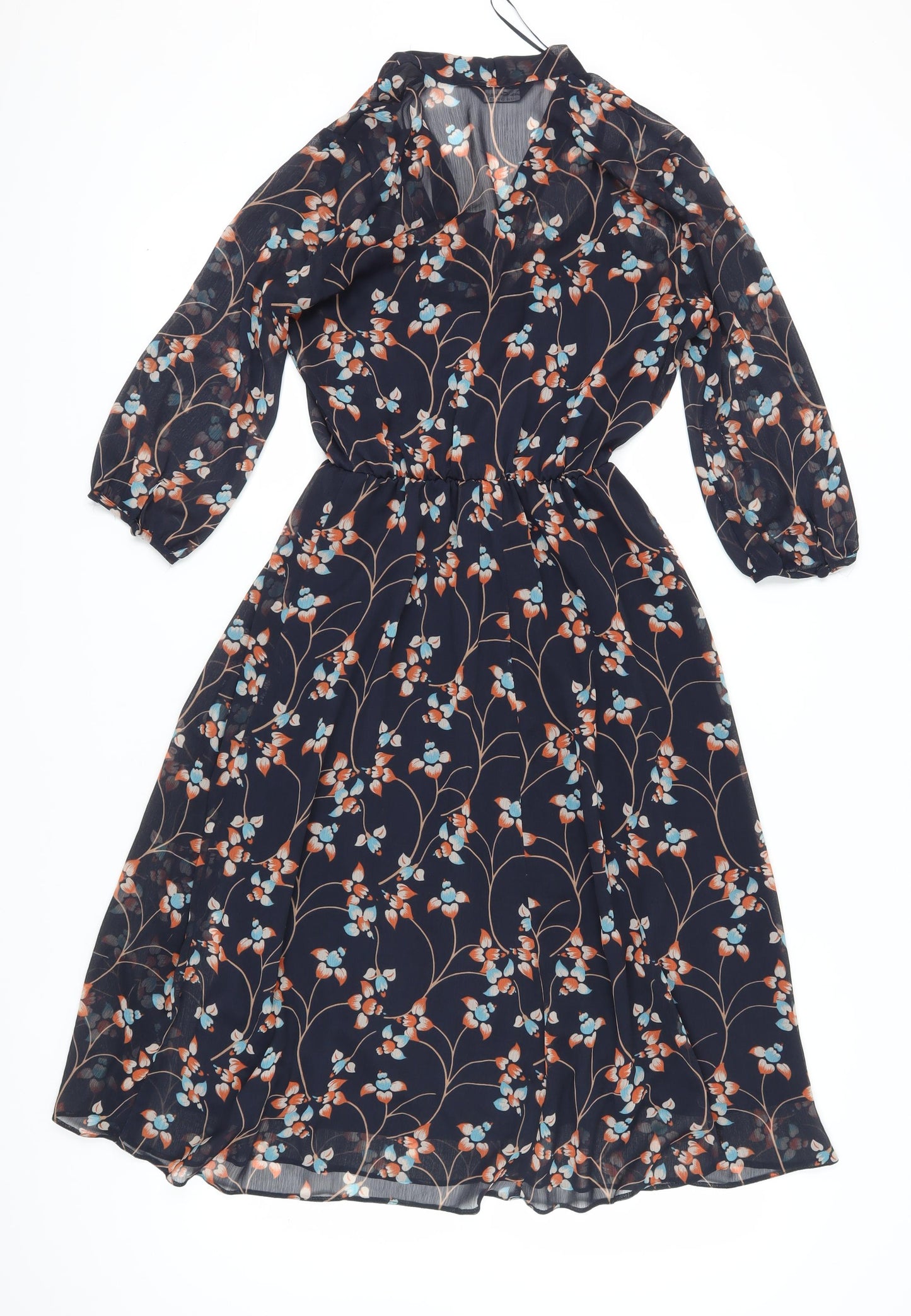 Miss Selfridge Women's Floral V-Neck Midi Dress Size 10